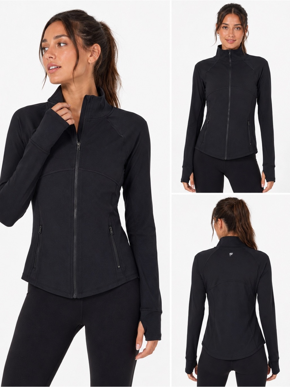 Fabletics Black Performance Zip Jacket Women’s